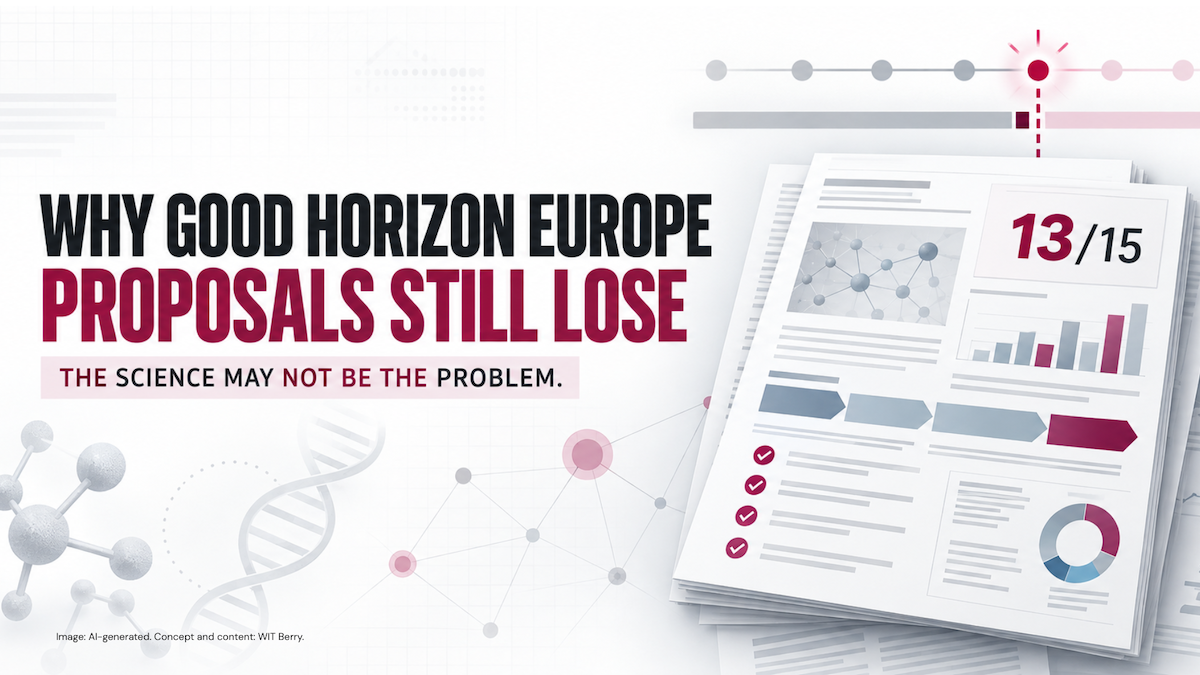 Often your proposal isn't being rejected for its science. Why? How? Securing Horizon Europe funding is getting harder, not because idea is bad…